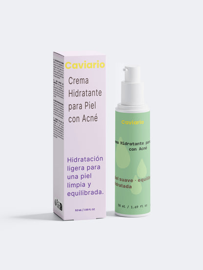 Crema hidratante para el cuidado del acné
