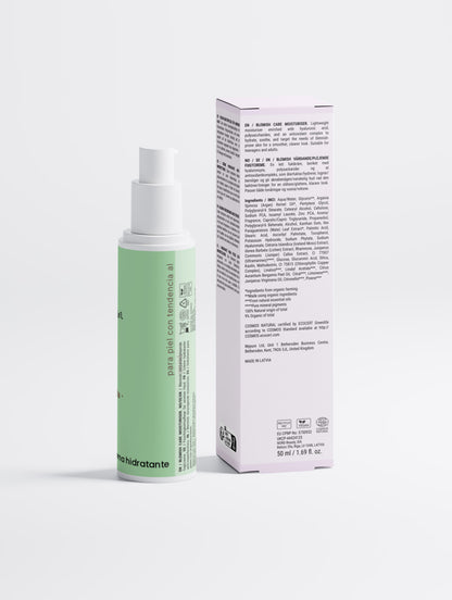 Crema hidratante para el cuidado del acné