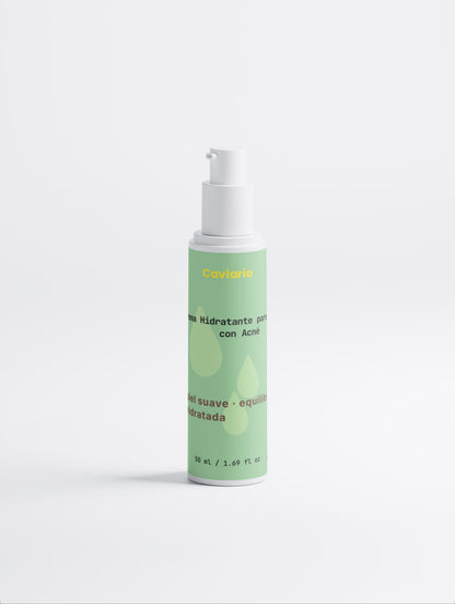 Crema hidratante para el cuidado del acné